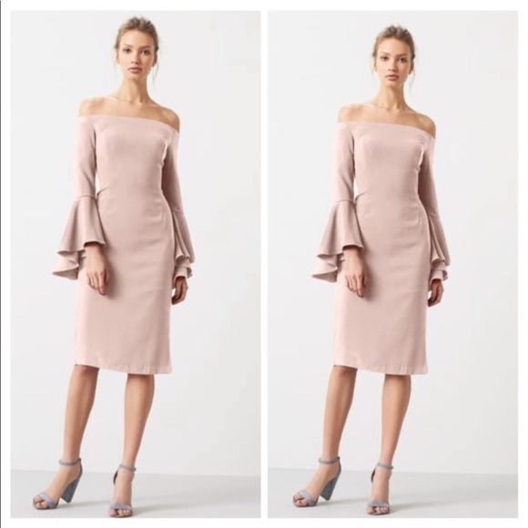 Bardot Solange Off Shoulder Midi Dress sz small 4 - Picture 2 of 9